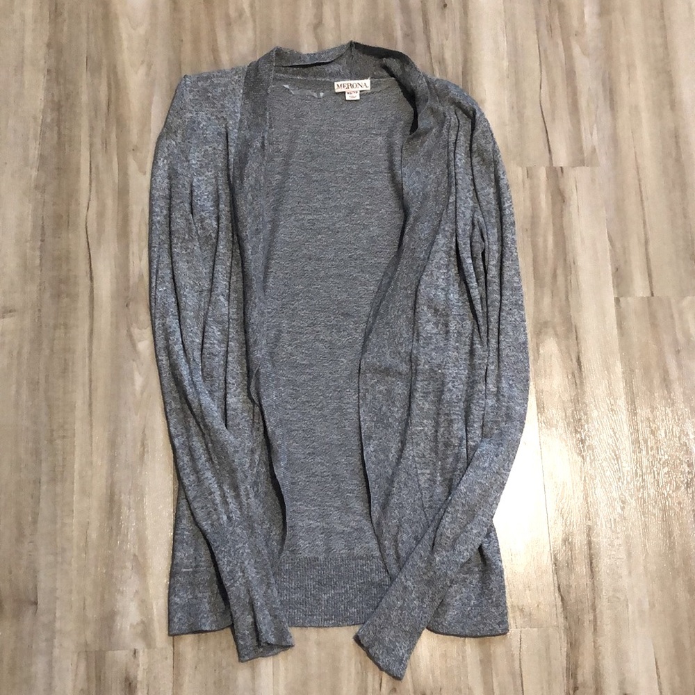 Gray Open Front Merona Cardigan
